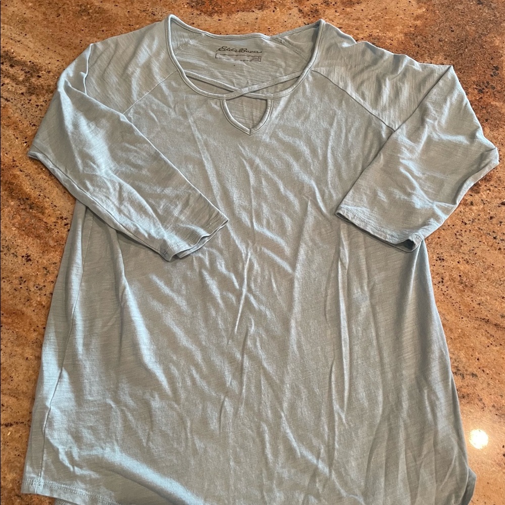 Eddie Bauer 3 qtr sleeve top Sz S